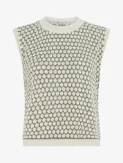 Pull sans manches motif nid d&