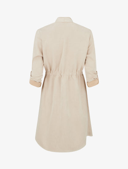 Veste mi-longue en suédine - Beige - 2