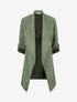 Veste mi-longue en suédine - Kaki - 1