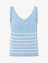 Débardeur en maille à rayures - Bleu ciel - 1