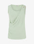 Top sans manches effet drapé à bretelle bijou - Vert amande - 1