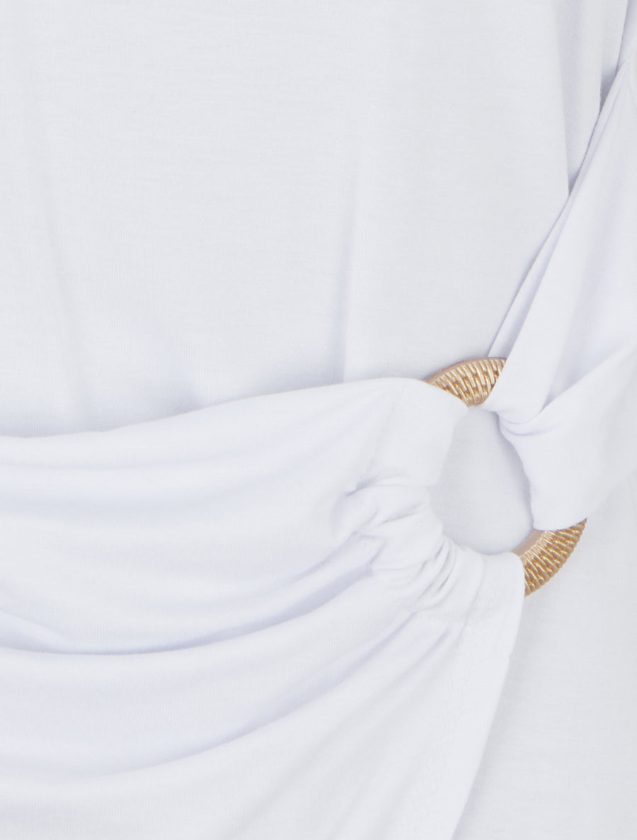 Top uni sans manches à anneau - Blanc - 3