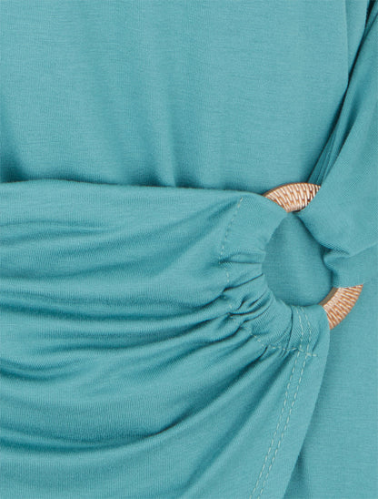 Top uni sans manches à anneau - Turquoise - 3