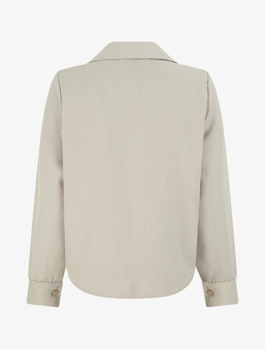 Chemisier noué asymétrique - Taupe - 2