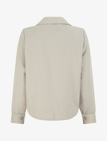 Chemisier noué asymétrique - Taupe - 2