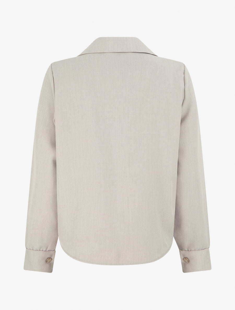 Asymmetrische gebundene Bluse - Maulwurf
