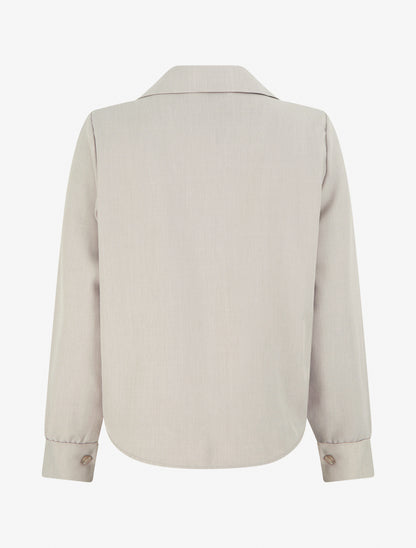 Asymmetrische gebundene Bluse - Maulwurf
