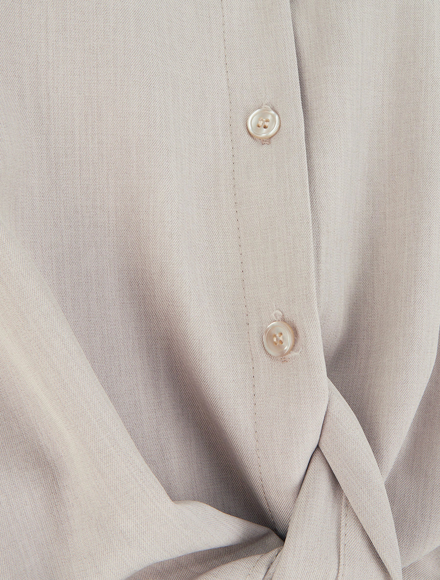 Asymmetrische gebundene Bluse - Maulwurf