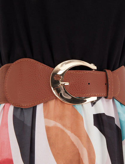 Robe imprimé fantaisie à bretelles en simili - Noir - 3