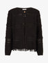 Gilet en maille ajourée à 1 bouton - Noir - 1