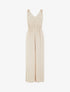 Combinaison unie à bretelles à motif coeurs - Beige - 1