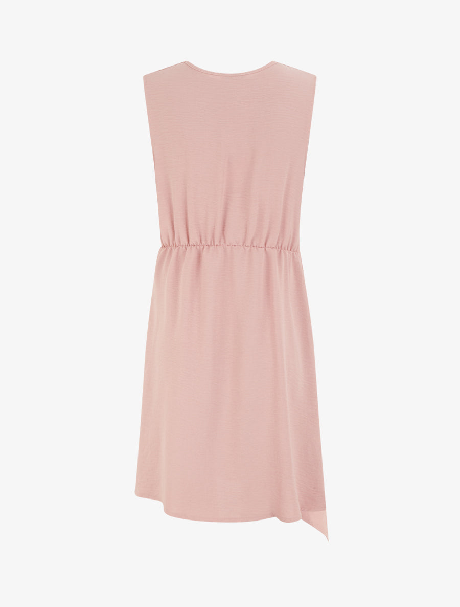 Robe sans manches style portefeuille - Rose - 2