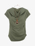 Top manches courtes à col bénitier - Kaki - 1