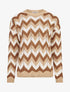 Pull imprimé zig-zag dorés - Camel - 4