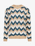 Pull imprimé zig-zag dorés - Bleu canard - 4