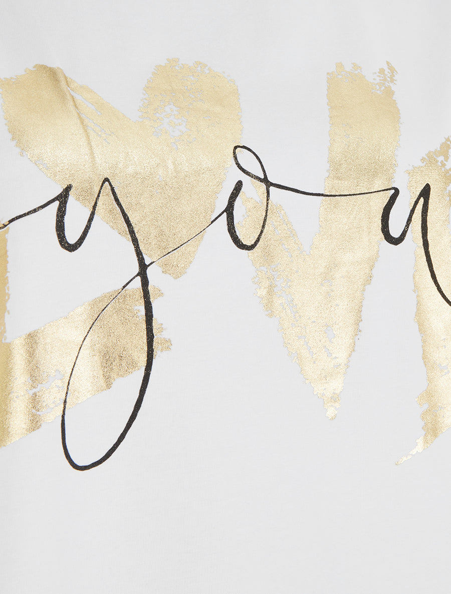 T-shirt manches courtes à message - Blanc - 3