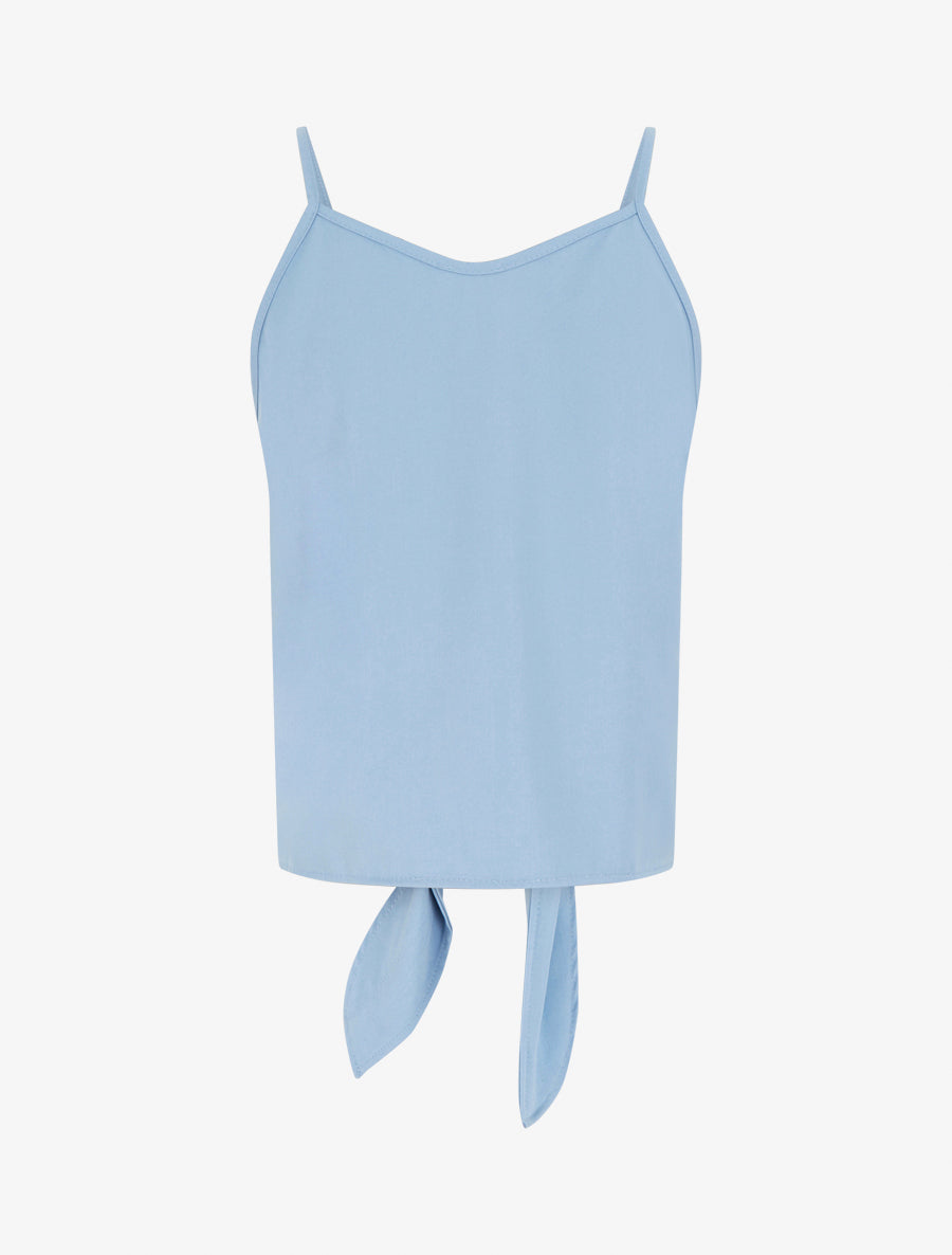 Débardeur à noeud et fines bretelles - Bleu ciel - 2