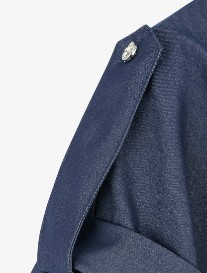 Chemise uni à poches - Bleu brut - 3