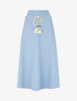 Jupe longue élastiquée à ceinture - Bleu ciel - 1