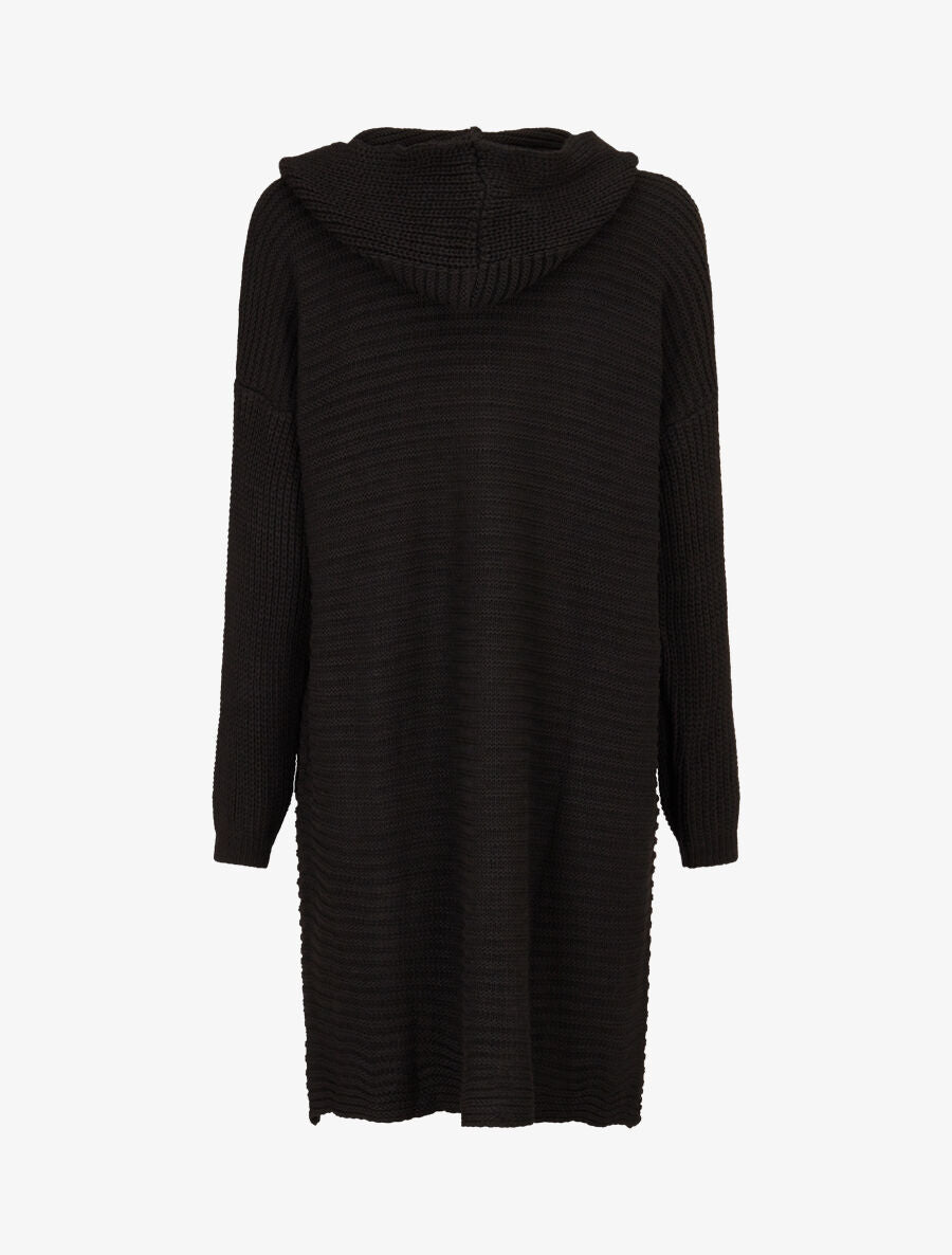 Gilet en maille à capuche - Noir - 2