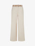 Pantalon à fines rayures irisées - Beige - 1