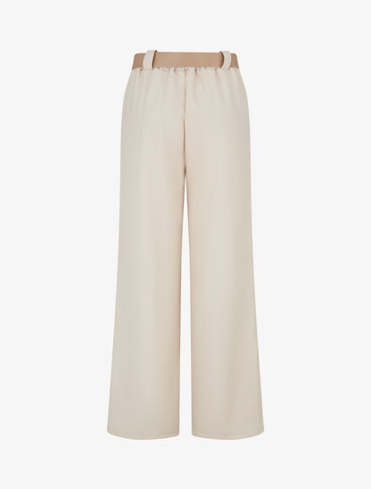 Pantalon à fines rayures irisées - Beige - 2