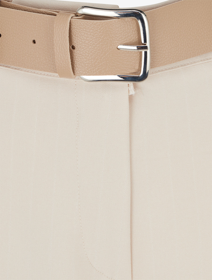 Pantalon à fines rayures irisées - Beige - 3