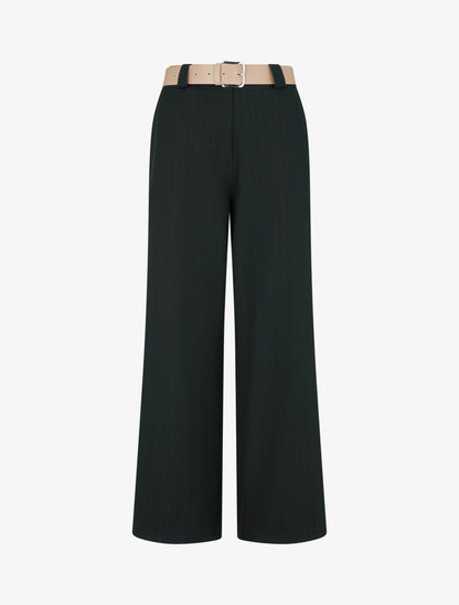 Pantalon à fines rayures irisées - Noir - 1