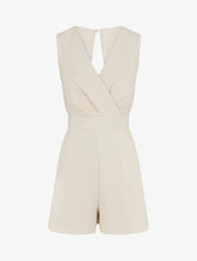 Combishort sans manches à dos ouvert - Beige - 1