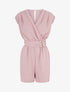 Combishort uni à empiècement bijou à la taille - Vieux rose - 1