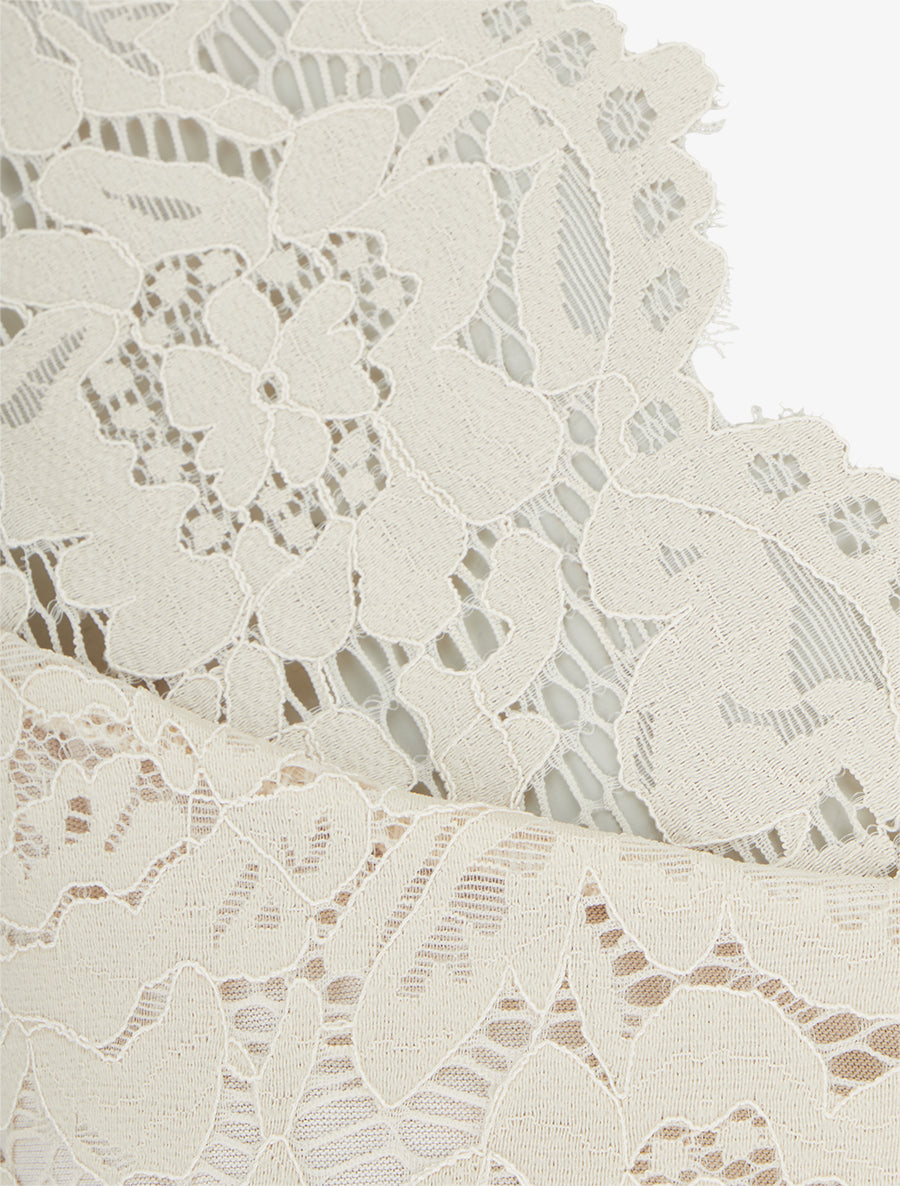 Combishort à buste en dentelle - Beige - 3