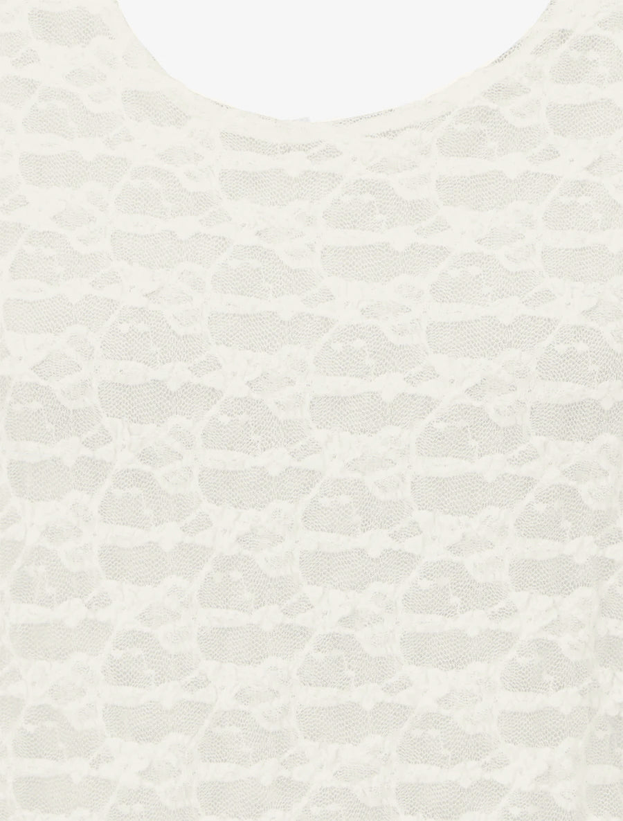 Top boule en dentelle - Écru - 3