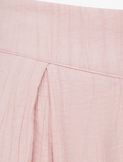 Pantalon texturé style sarouel fendu - Vieux rose - 3