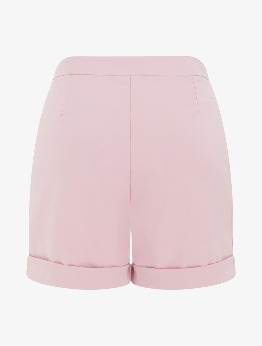 Short uni taille haute - Rose - 2