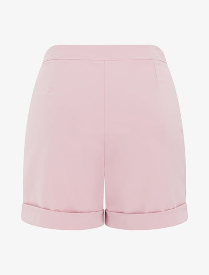 Short uni taille haute - Rose - 2