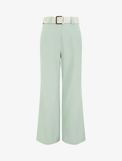 Pantalon uni élastiqué - Vert d&
