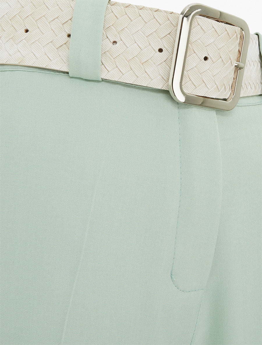 Pantalon uni élastiqué - Vert d&