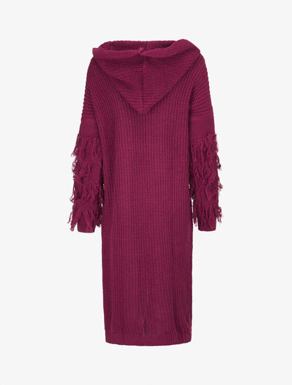 Gilet en maille à manches stylisées - Pourpre - 2
