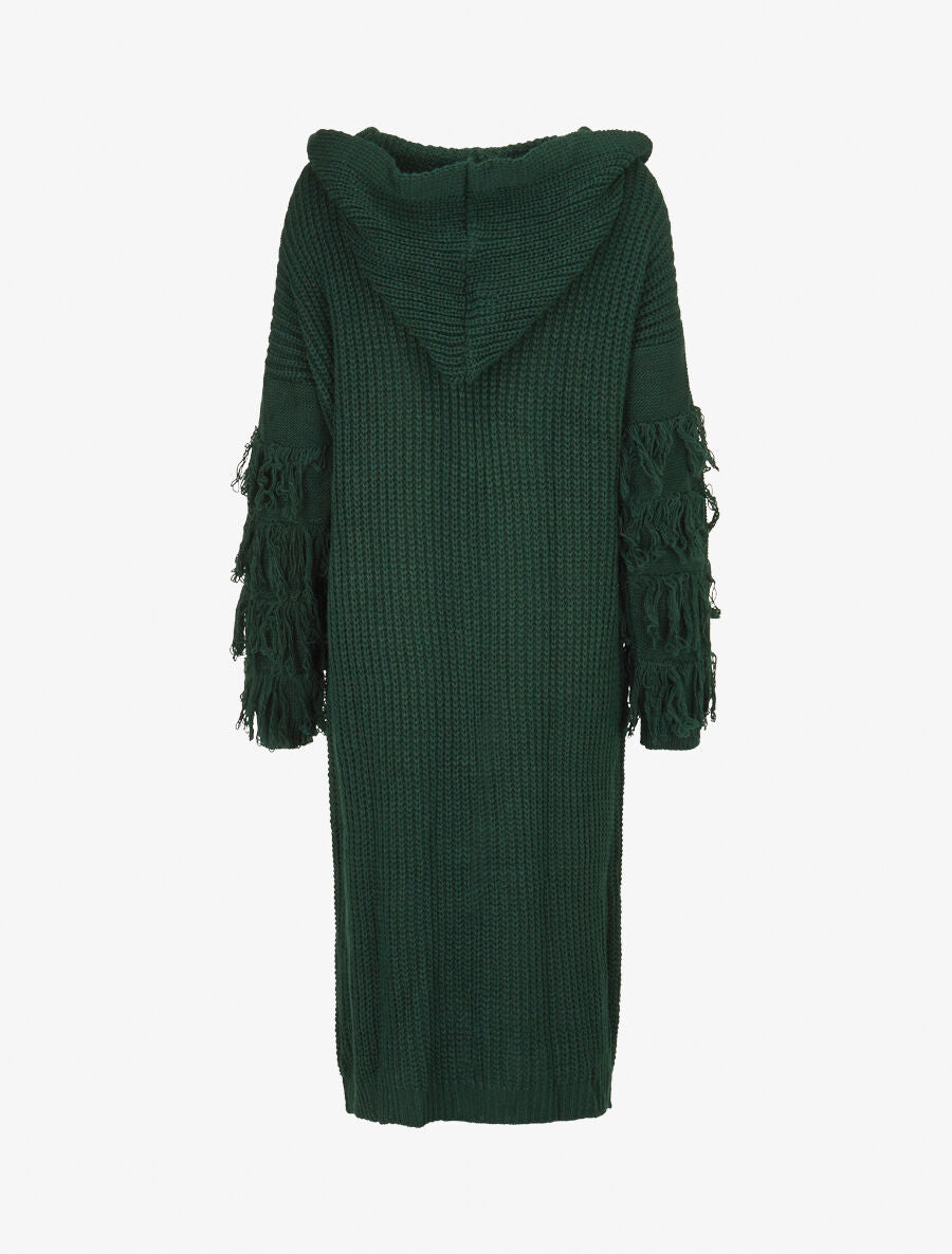 Gilet en maille à manches stylisées - Vert forêt - 2