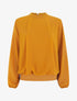 Blouse unie à poignets élastiqués - Jaune moutarde - 1