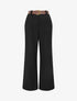 Pantalon élastiqué coupe ample - Noir - 1