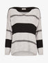 Pull basique bicolore - Noir - 1
