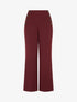 Pantalon uni à fermeture sur les côtés - Bordeaux - 1