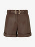 Short en simili à revers - Marron - 1