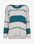 Pull basique bicolore - Bleu lagon - 1