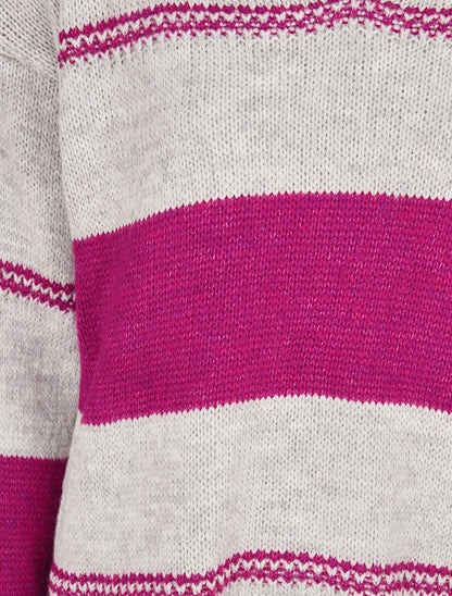 Pull basique bicolore - Violine - 3