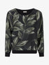 Blouse imprimé feuillage à détail irisé - Noir - 1