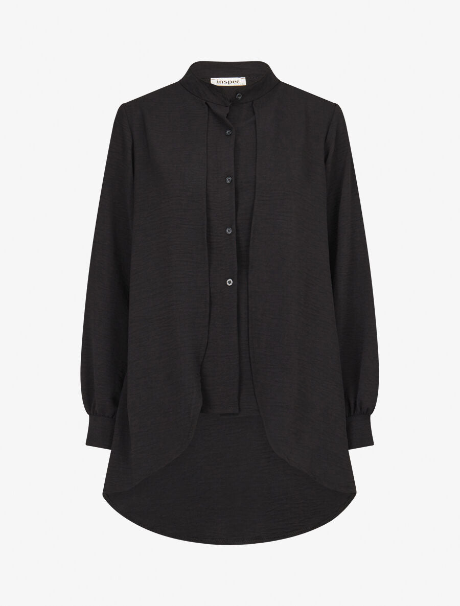 Chemise à double pans - Noir - 1