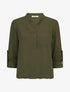 Blouse coupe boule à poiche poitrine - Kaki - 1