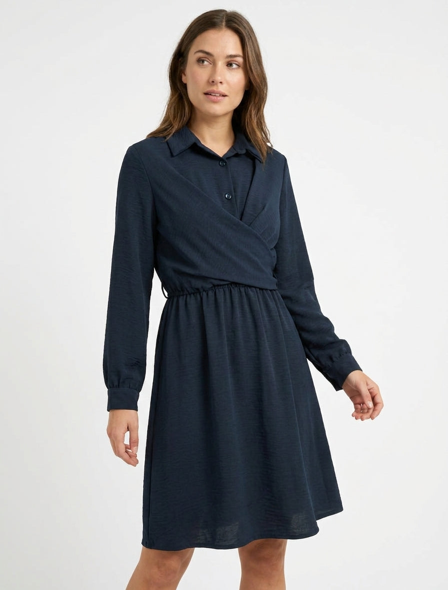 Wickelhemdkleid - Marine